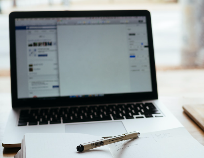 Laptop with document open